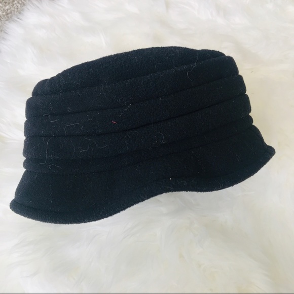 Setmar New York | Vintage Black Fleece Bucket Hat - Picture 1 of 3